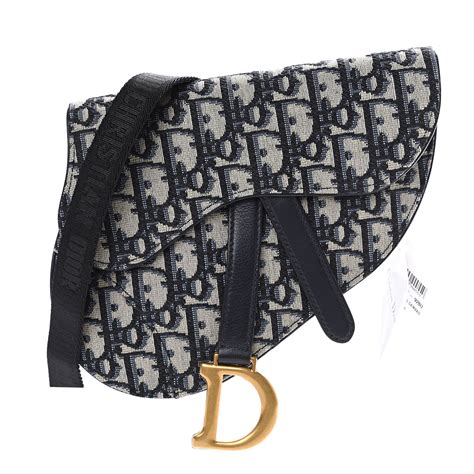 slim saddle pouch blue dior oblique jacquard|dior saddle pocket.